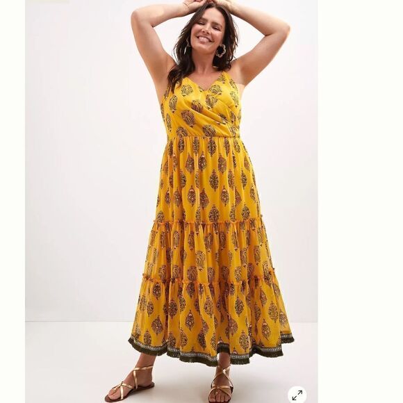 NWT Sachin & Babi X Anthropologie Tiered Midi Dress Size 10 - Picture 10 of 16